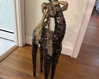 Large metal giraffe