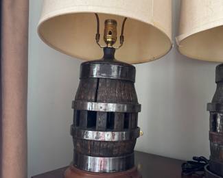 ONE OF A PAIR OF WAGON HUB LAMPS