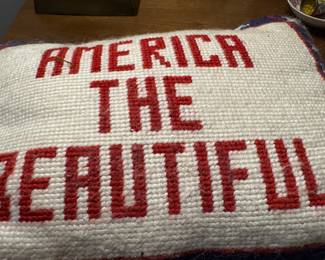 Needlepoint pillow