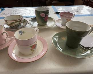 Lots of cups a
Nd saucers