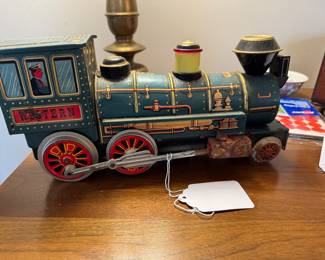 Vintage tin locomotive