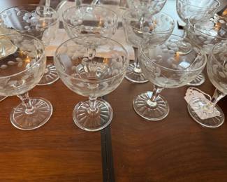Etched stemware