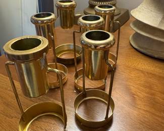 Brass candle shade holders
