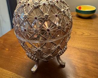 Christmas music box egg