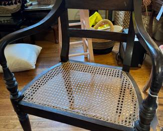 Cane bottom vintage armchair