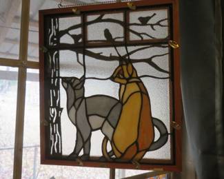 stain glass cats