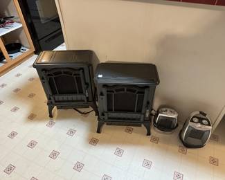 Fireplace Heaters $20 each,  Small Heaters $6 each