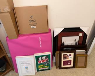 Yoga mat and Boot Camp Money Kit, Frames and more