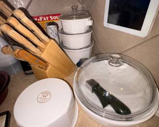 Knife Block Set, Princess House Nouveau Casserole Bakeware