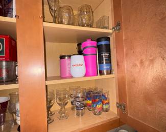 Wine glasses and coolers 