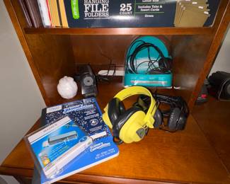 Headphones, electric pencil sharpeners 