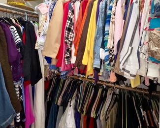 Blouses, Tops, Slacks, Jeans, Pant Suits, Skirt and Jackets, Dresses, Coats, Sweaters