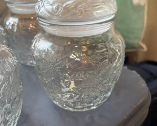 Princess house poinsettia jars 