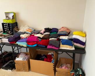 Sweaters, Jeans, PJs, Tshirts, Skirts, & More