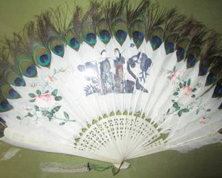 Antique feather fan