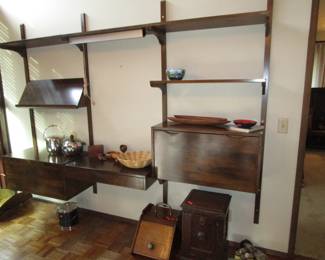 Mid Century Modern Denmark Kopenhavn floating book shelves/wall unit