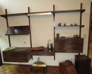 Mid Century Modern Denmark Kopenhavn floating book shelves/wall unit