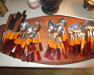 Bakelite/lucite silverware set