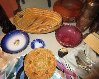 Native baskets, flow blue and more