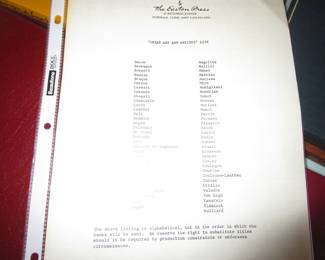 Eastman press art book collection with list