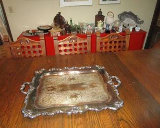 Huge silver plate tray