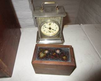 Antique clock, mid century box