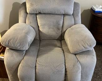 Rocking, recliner. Suede, super soft and clean and comfortable. $250