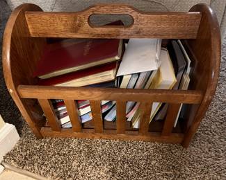Magazine holder $20
Books priced at sale