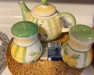 Salt & pepper with pitcher $15