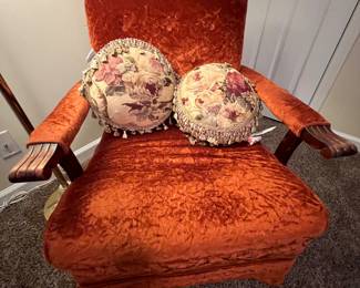 Antique chair with ottoman. Great condition $175