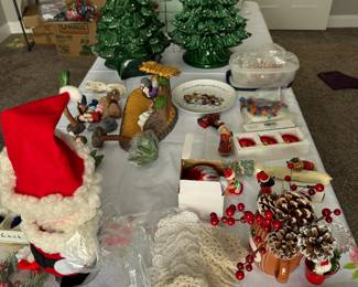 Vintage Ceramic Christmas Trees, decor,