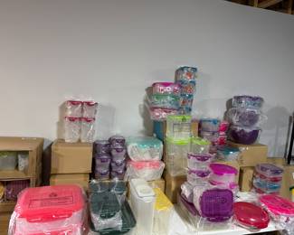 brand new locnloc storage containers in every color, set shape and size