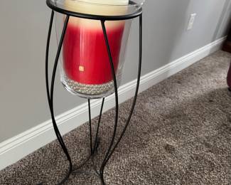 Party lite stands along with many 3 wick candles