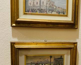 Framed Venice Paintings