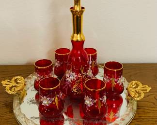 Murano Glass Decanter Set