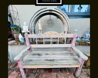 Rustic vintage bench