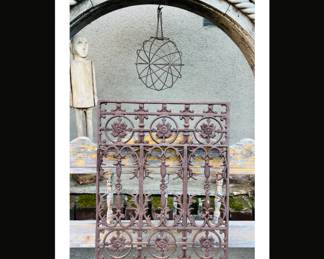 Vintage garden iron panel 