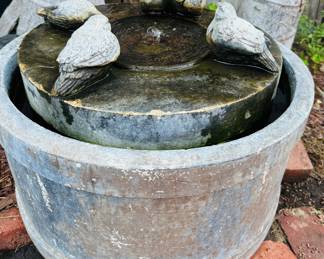 Bird cement fountian