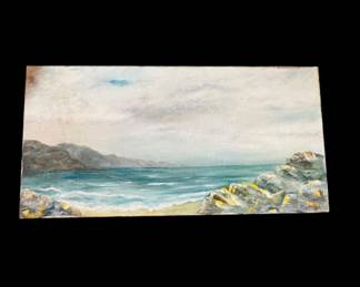 Vintage org  seascape oil painting