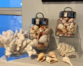 Coran on Acrylic Base, Decorative Seashells