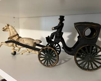 Cast Iron Horse Drawn Carriage Chaise