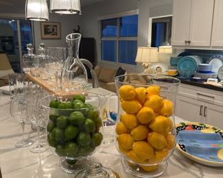 Glass Items, Faux Lemons & Limes
