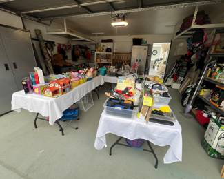 Full Garage, Garden, Cabinets, Kids Toys, & Lots Misc. Items