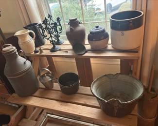 crocks, pots, etc