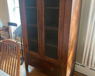 awesome pie cabinet with screens.