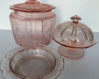 jeanette glass, anchor hocking, Indiana glass depression glass