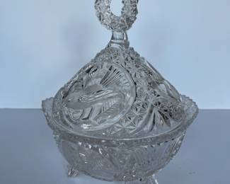 Hofbauer crystal Germany candy dish