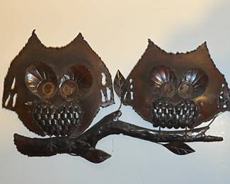 metal owl wall art