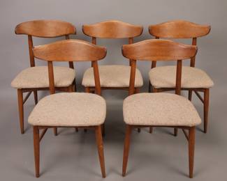 5 Birchcraft Danish Modern side chairs (Set #1 : 5/10 available)