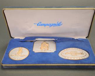 Vtg Campagnolo bicycle Limited Edition Belt buckle set